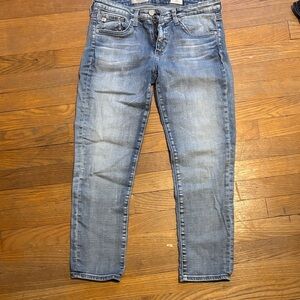 Ag Adriano Goldschmied Light Blue Slim Jeans the stilt crop